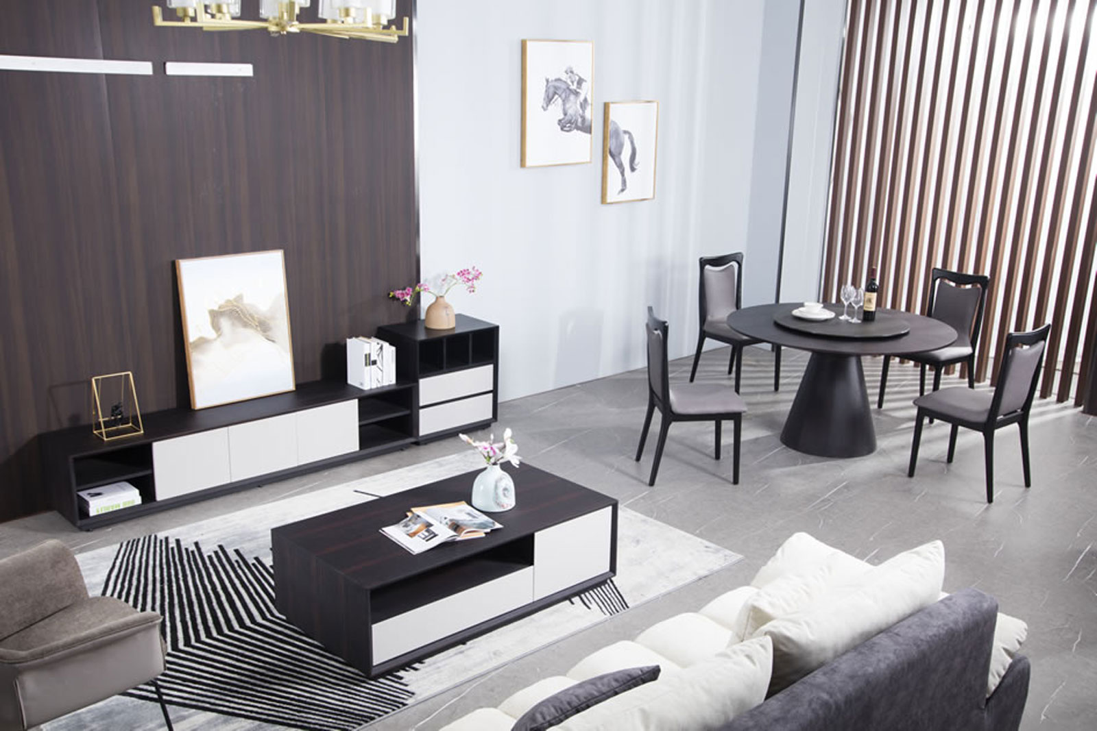 凯铭祺家居-传统电视柜已经过时了，现在流行电视柜茶几组合，耐用又显档次